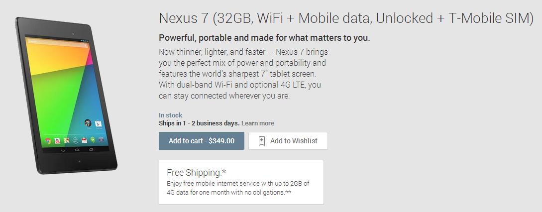Nexus 7 LTE