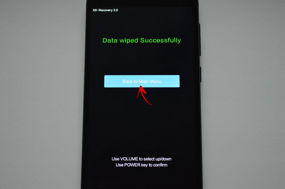 data wiped successfully