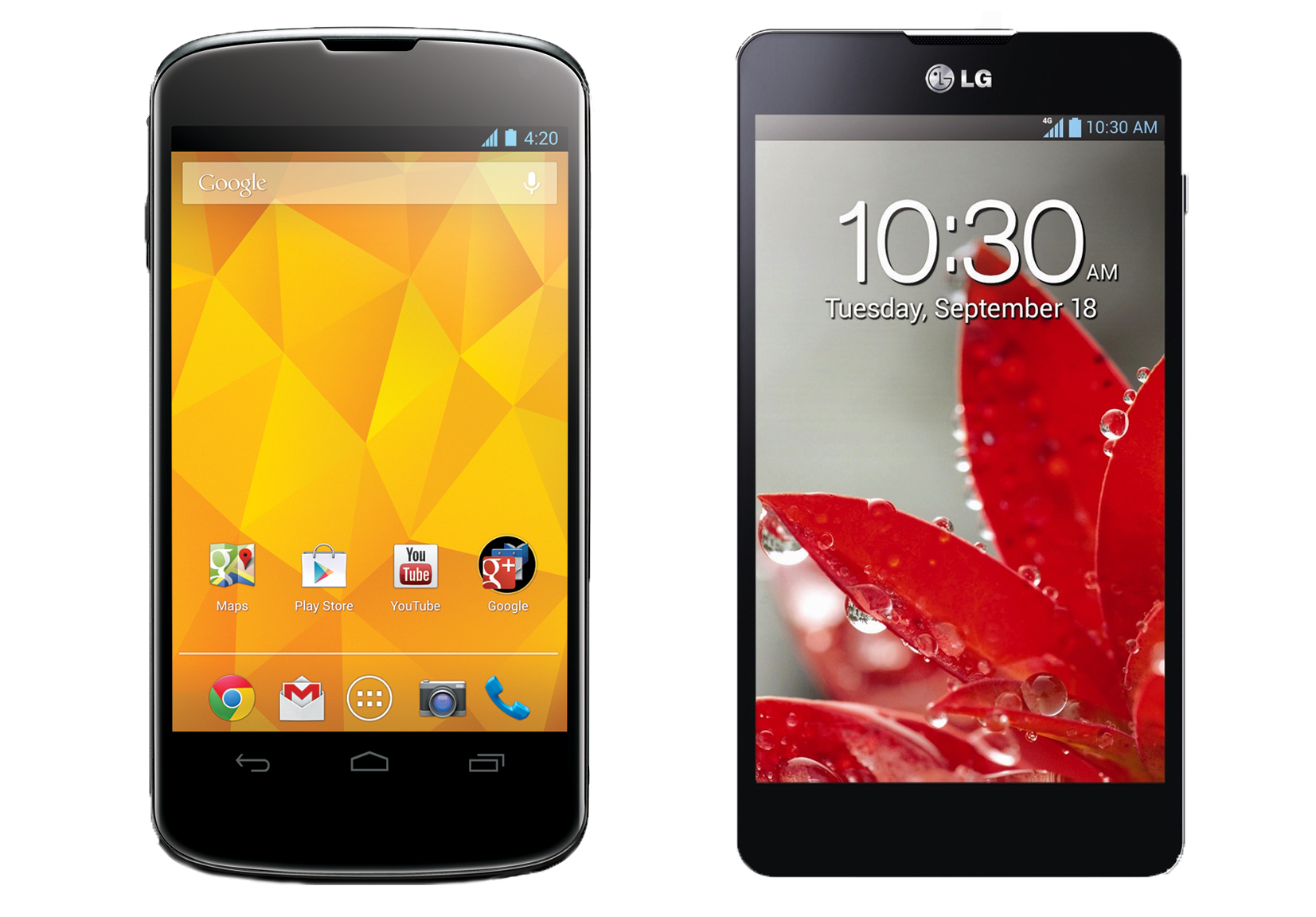 Nexus 4 and LG Optimus G