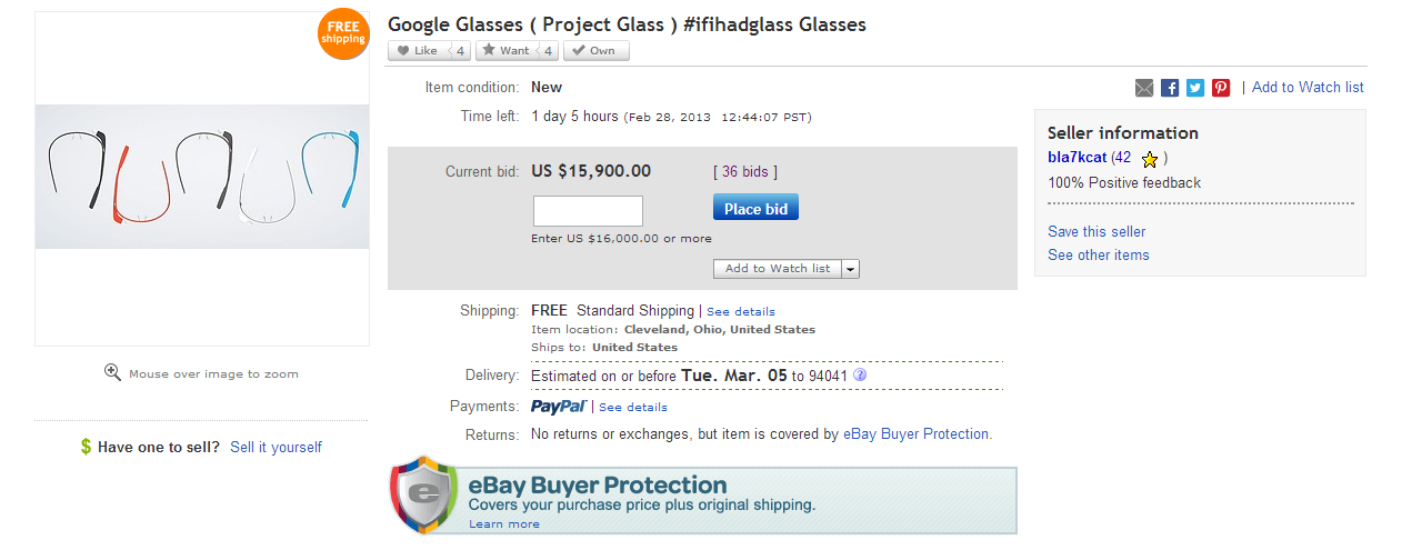 Ebay Google Glass
