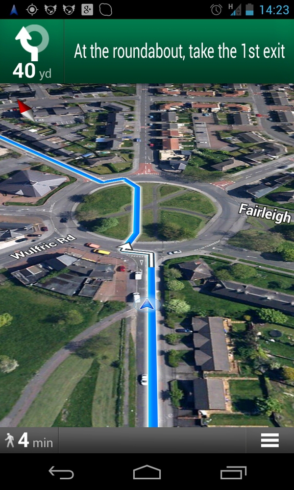 Google Maps walking navigation