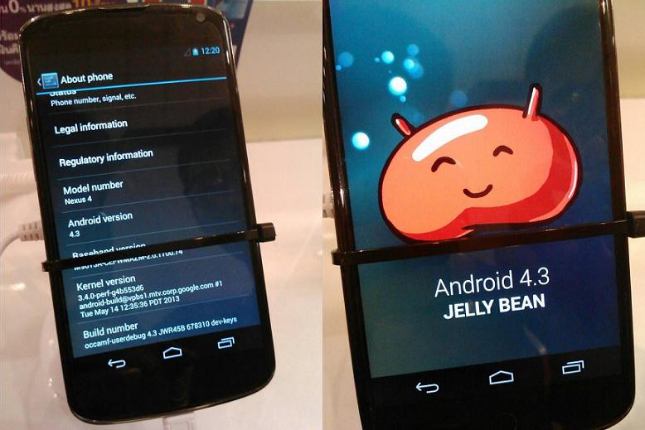 android 4.3 nexus 4 jelly bean