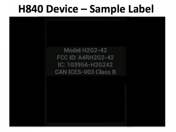 google h840 label