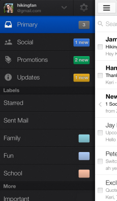 gmail inbox ios categories