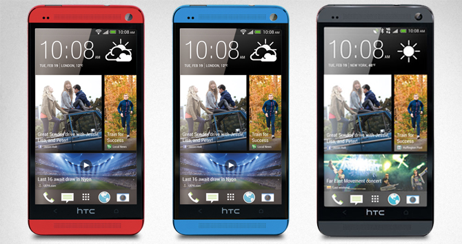 htc one blue red