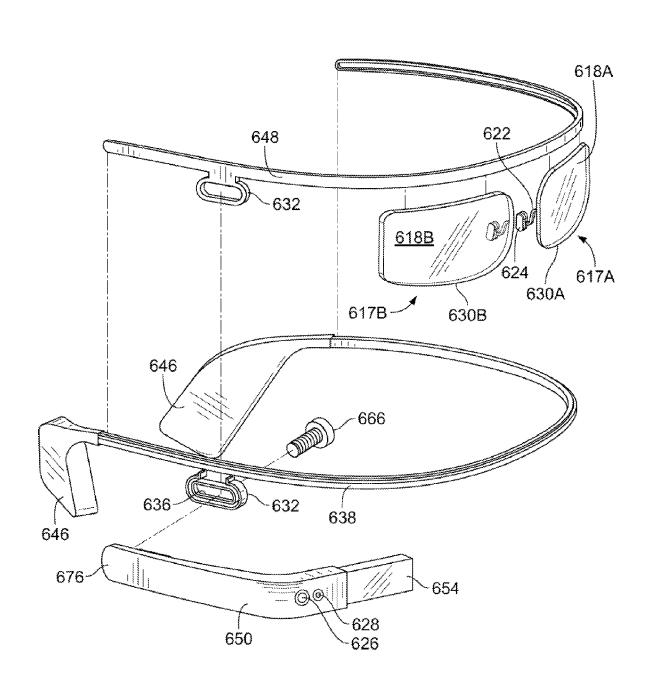 Google Glass modul patent