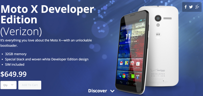 Moto X Developer Edition come