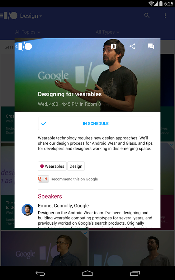 Google IO 2014 app