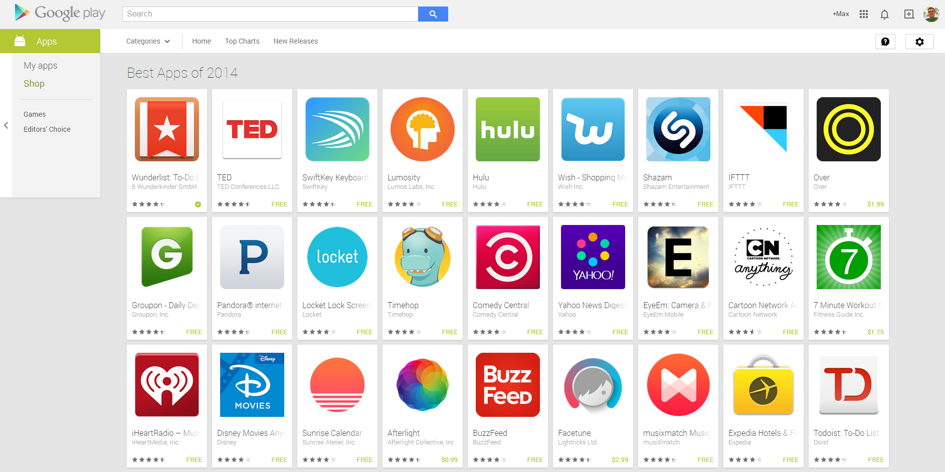 top app Google Play